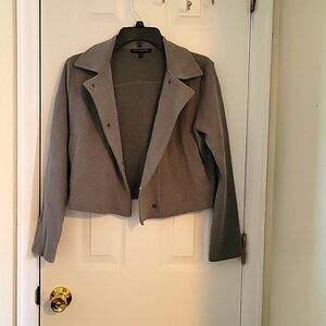 Cropped Gray knit Jacket